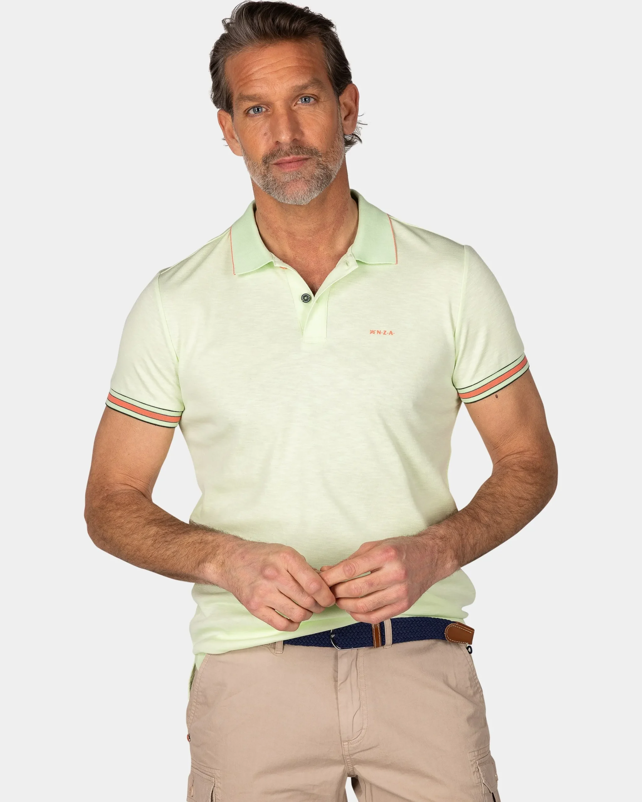 NZA New Zealand Auckland Basic lichtgroene effen polo