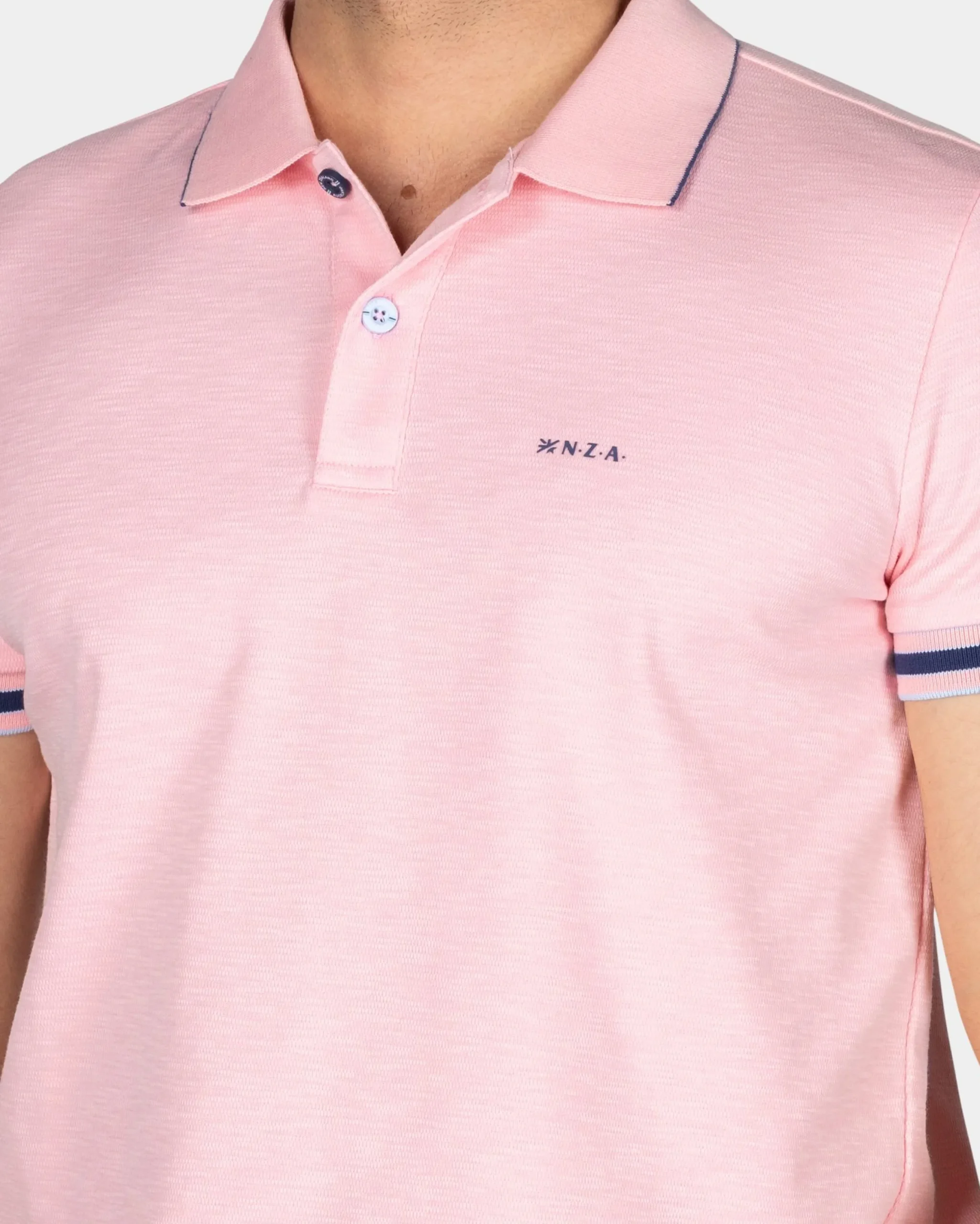 NZA New Zealand Auckland Basic pastelroze effen polo