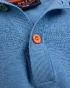 NZA New Zealand Auckland Basis felblauw poloshirt