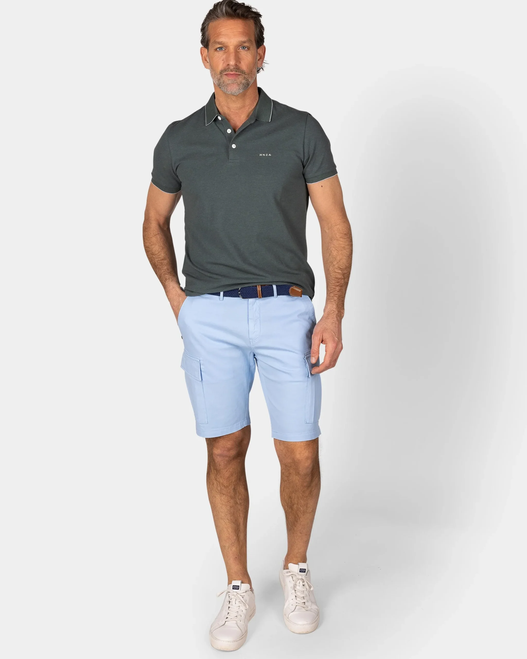 NZA New Zealand Auckland Basis groene katoenen polo