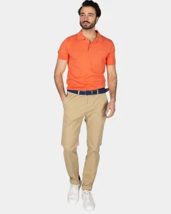 NZA New Zealand Auckland Basis oranje poloshirt
