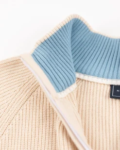 NZA New Zealand Auckland Beige gebreide trui met halve rits -