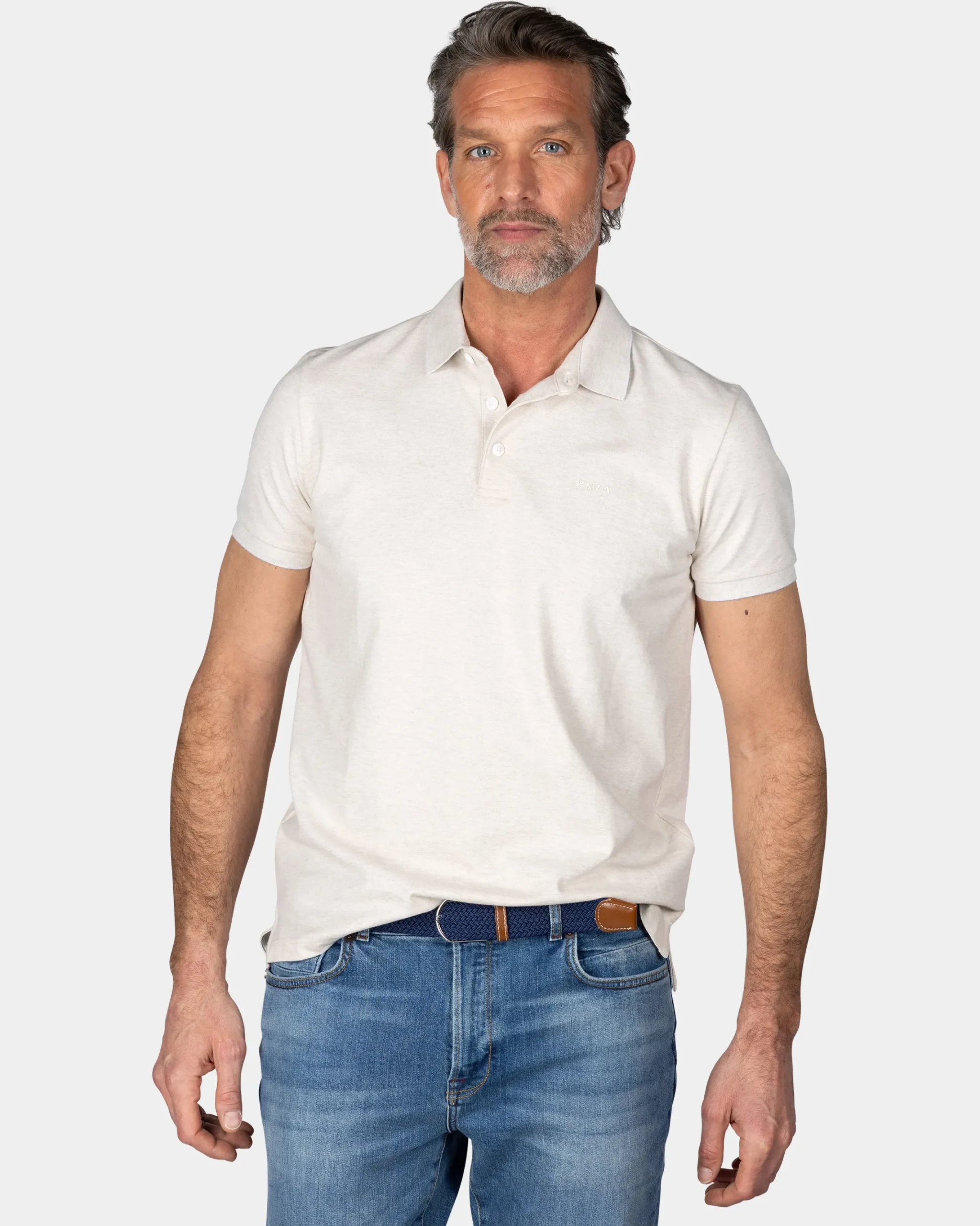 NZA New Zealand Auckland Beige katoenen polo
