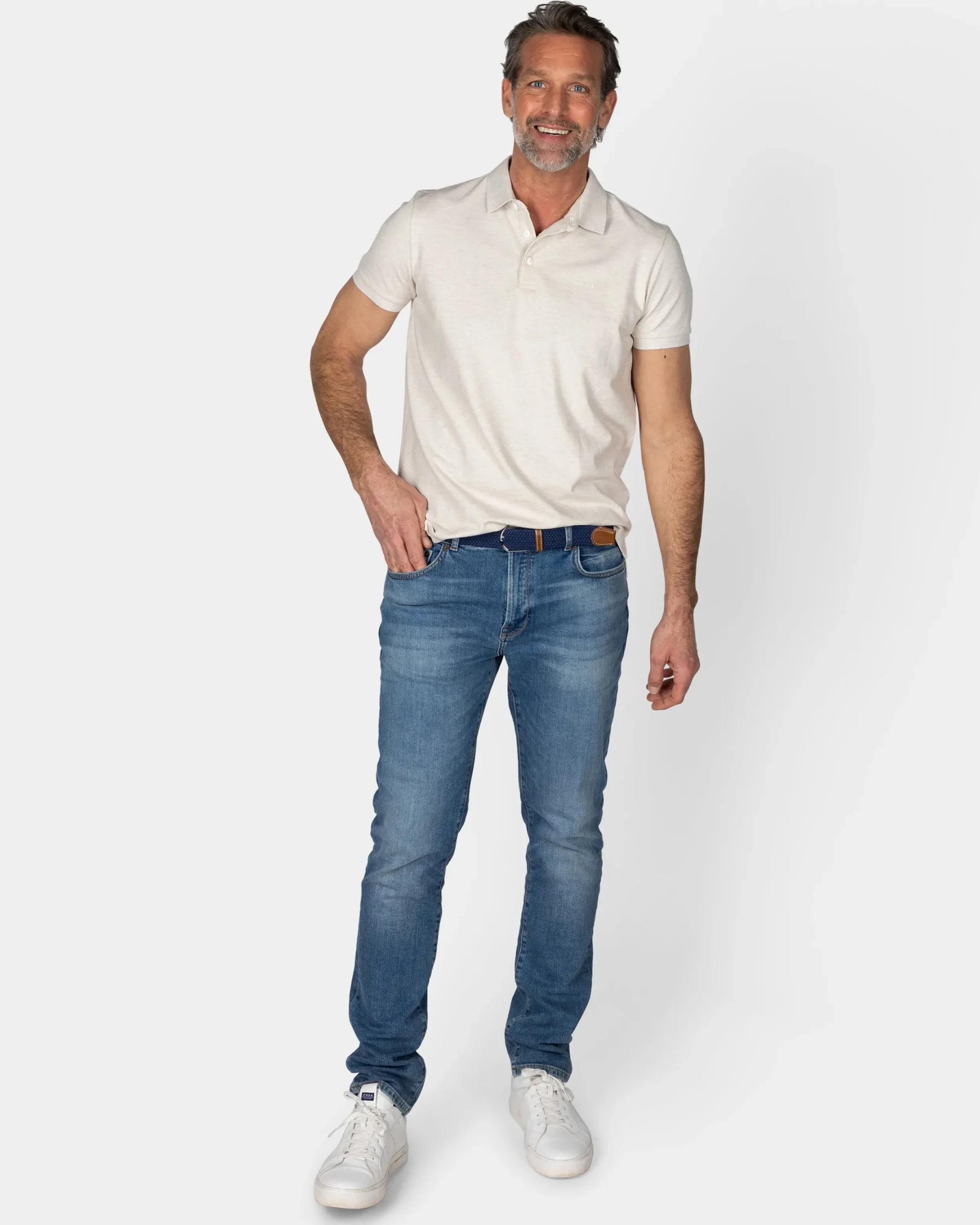 NZA New Zealand Auckland Beige katoenen polo