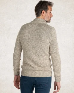 NZA New Zealand Auckland Beige katoenen trui met halve rits -