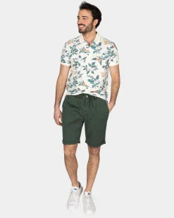 NZA New Zealand Auckland Beige polo met grote bloemenprint