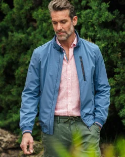 NZA New Zealand Auckland Blauw bomberjack met stretch