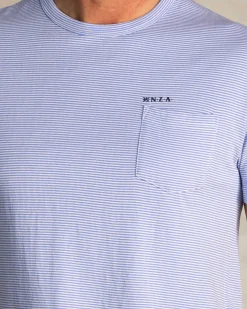 NZA New Zealand Auckland Blauw katoenen t-shirt met modaal