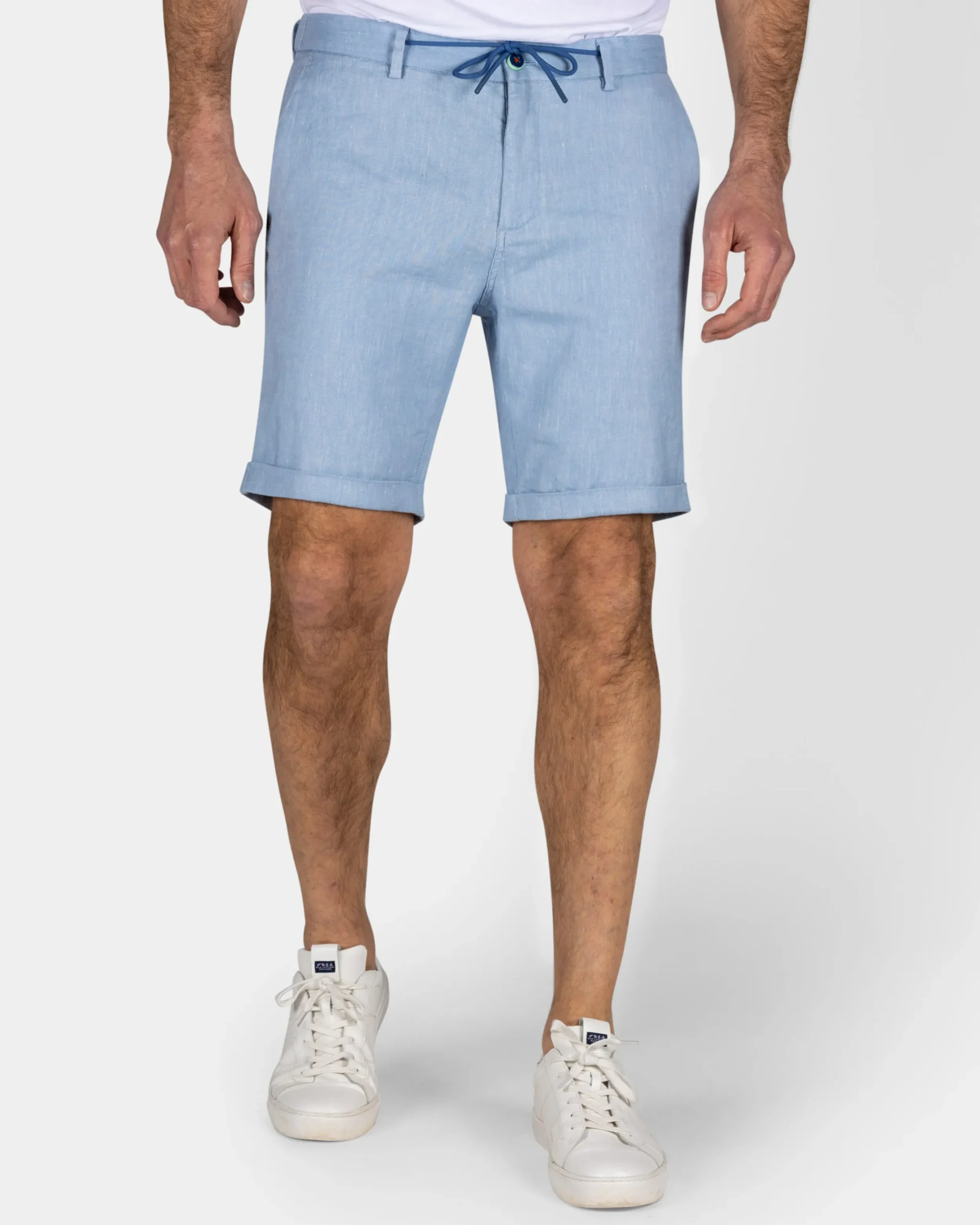 NZA New Zealand Auckland Blauw linnen stretch short