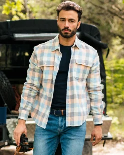 NZA New Zealand Auckland Blauw, oranje geruit overhemd