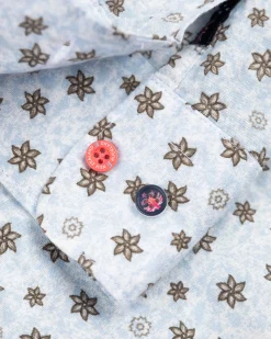 NZA New Zealand Auckland Blauw overhemd met bloemenprint -