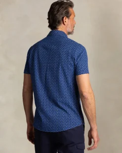 NZA New Zealand Auckland Blauw overhemd met kleine witte stippen