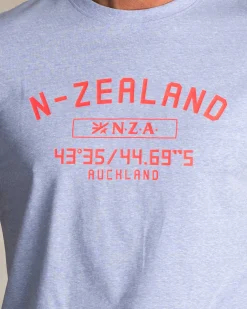 NZA New Zealand Auckland Blauw t-shirt met NZA logo op de borst