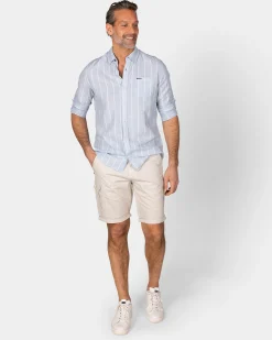 NZA New Zealand Auckland Blauw wit gestreept shirt