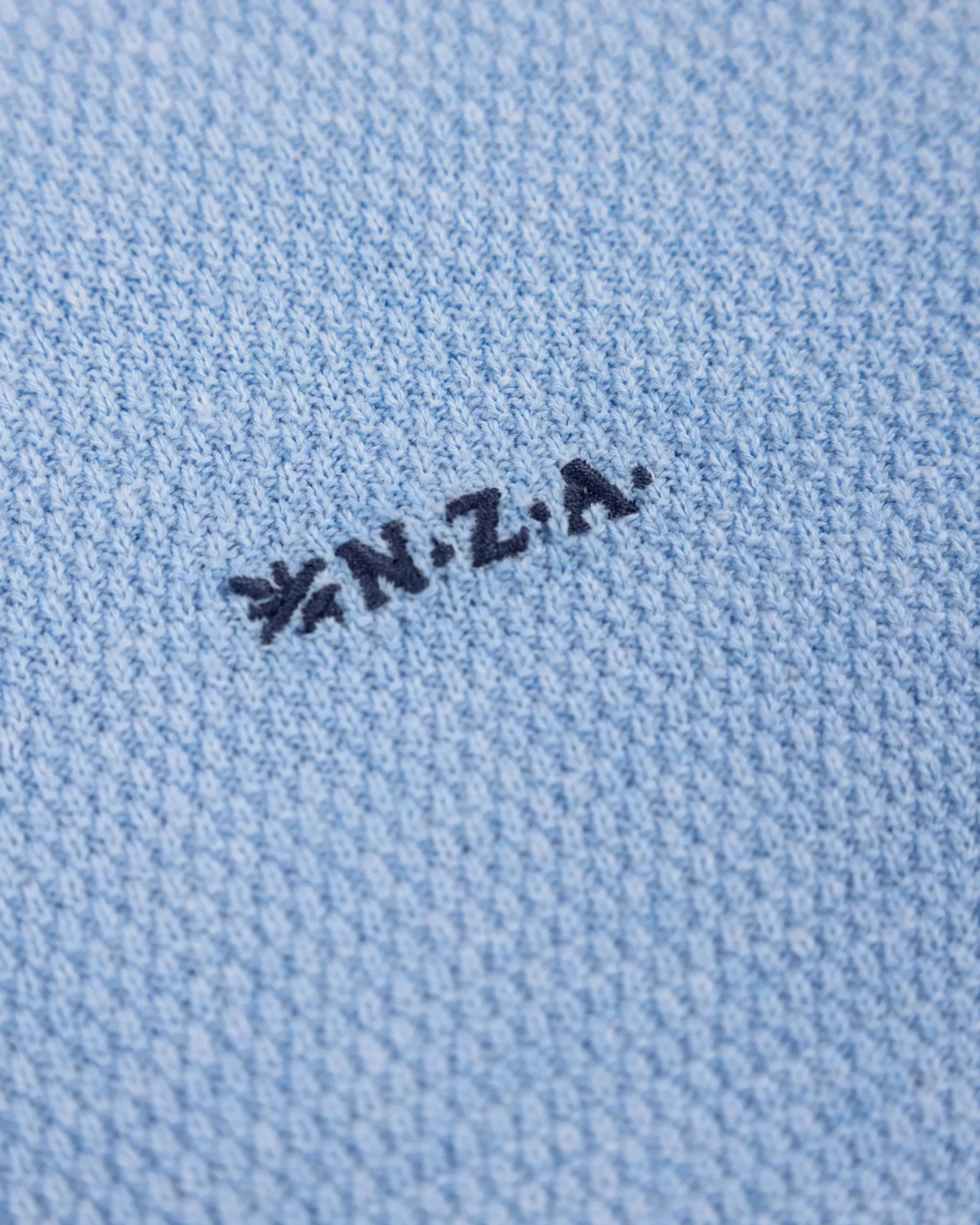 NZA New Zealand Auckland Blauwe effen pullover met ronde hals