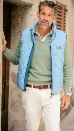 NZA New Zealand Auckland Blauwe gewatteerde bodywarmer -