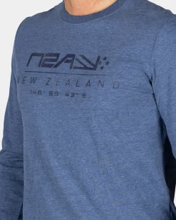 NZA New Zealand Auckland Blauwe katoenen longsleeve