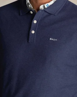 NZA New Zealand Auckland Blauwe katoenen polotrui