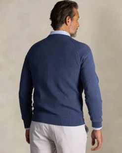 NZA New Zealand Auckland Blauwe katoenen trui met ronde hals