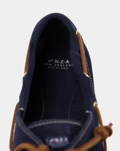 NZA New Zealand Auckland Blauwe leren bootschoenen