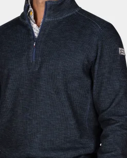 NZA New Zealand Auckland Blauwe sweater met halve rits -