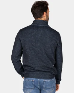 NZA New Zealand Auckland Blauwe sweater met halve rits -