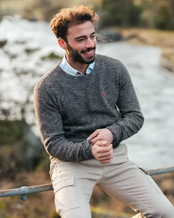 NZA New Zealand Auckland Bruine gebreide trui met ronde hals -