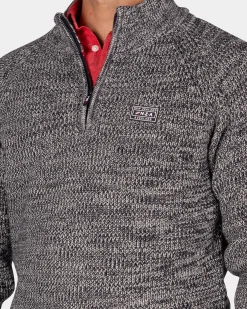 NZA New Zealand Auckland Bruine katoenen trui met halve rits -