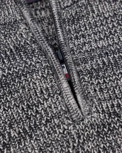 NZA New Zealand Auckland Bruine katoenen trui met halve rits -