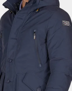 NZA New Zealand Auckland Canvas blauwe parka jas -