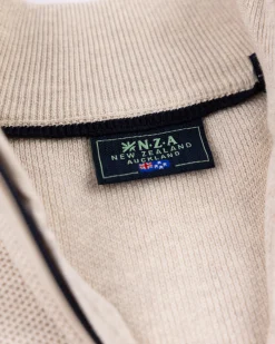 NZA New Zealand Auckland Creme beige basis pullover met halve rits