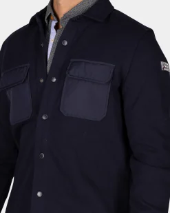 NZA New Zealand Auckland Donkerblauw fleece overshirt -