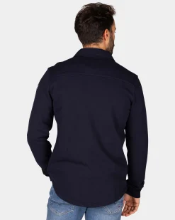 NZA New Zealand Auckland Donkerblauw fleece overshirt -