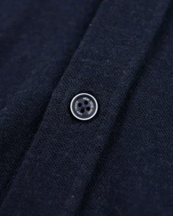 NZA New Zealand Auckland Donkerblauw katoenen overhemd met lange mouw -