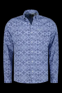 NZA New Zealand Auckland Donkerblauw overhemd met print -