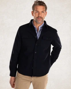 NZA New Zealand Auckland Donkerblauw overshirt met lange mouwen -