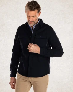 NZA New Zealand Auckland Donkerblauw overshirt met lange mouwen -
