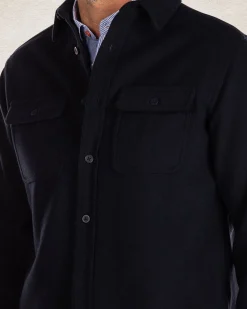 NZA New Zealand Auckland Donkerblauw overshirt met lange mouwen -