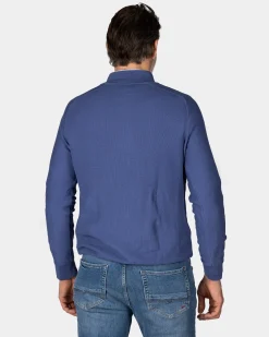 NZA New Zealand Auckland Donkerblauwe basis pullover met halve rits