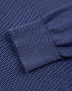 NZA New Zealand Auckland Donkerblauwe basis pullover met halve rits