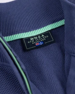 NZA New Zealand Auckland Donkerblauwe basis pullover met halve rits