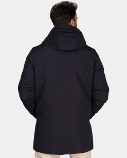 NZA New Zealand Auckland Donkerblauwe gewatteerde parka jas -