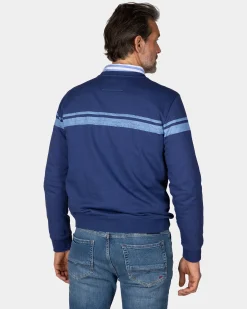 NZA New Zealand Auckland Donkerblauwe trui met lichtblauwe strepen