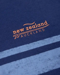 NZA New Zealand Auckland Donkerblauwe trui met lichtblauwe strepen