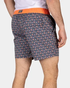 NZA New Zealand Auckland Donkerblauwe zwembroek met palmbomen -