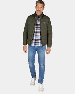 NZA New Zealand Auckland Donkergroene gewatteerde jas -