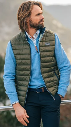 NZA New Zealand Auckland Donkergroene gewatteerde bodywarmer -