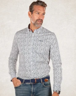 NZA New Zealand Auckland Ecru katoenen overhemd -