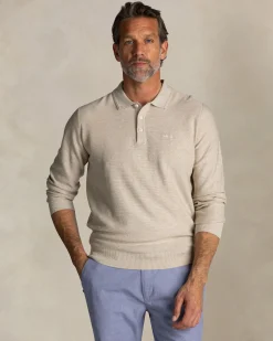 NZA New Zealand Auckland Ecru katoenen rugbypolo