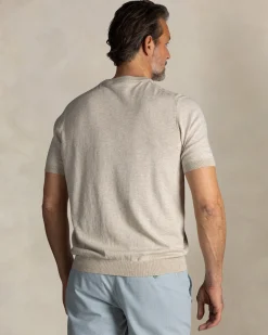 NZA New Zealand Auckland Ecru katoenen trui met korte mouwen